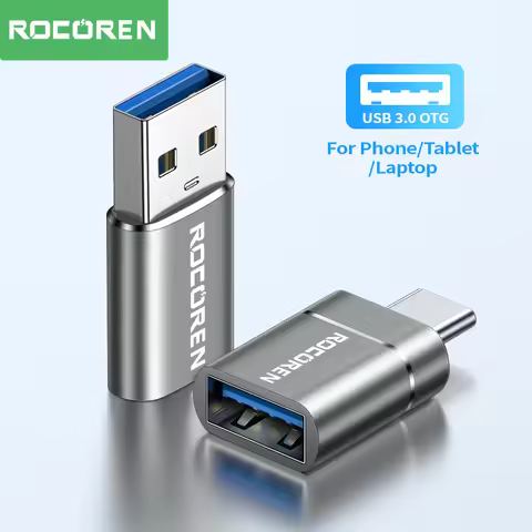 Rocoren OTG Adapter USB Type C Male To USB 3.0 A Female Converter For MacBook Samsung Xiaomi TypeC T