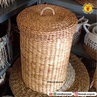Water Hyacinth Lid Laundry Basket | Water Hyacinth Laundry Basket