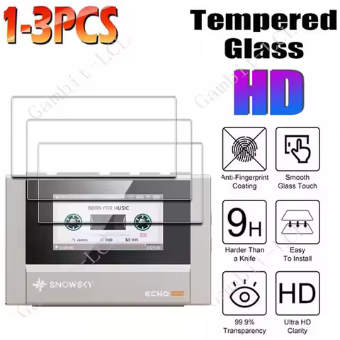 1/3PCS 9H HD Tempered Glass For FiiO SnowSky Echo 2.39" Bluetooth MP3 Pure Music Player SnowSkyEcho 