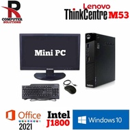 Lenovo ThinkCentre M53 MINI-PC Intel J1800   PC Only - Full Set - Refurbished  See More ....... Desc