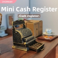 ZHOMKI89 Doll House Accessories, Simulation Furniture Retro 1:12 Miniature Cash Register,  Model Toy