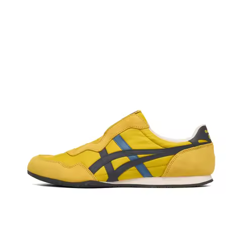 Onitsuka Tiger SERRANO Slip on Fabric Casual Shoes Unisex Yellow/Dark Blue 1183C615-750