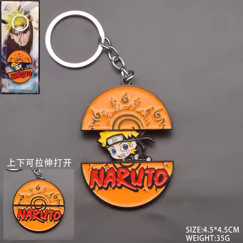 Bandai Animation Peripheral Naruto Keychain Pendant Ninja Naruto Gaara Fourth Hokage Metal Retractab