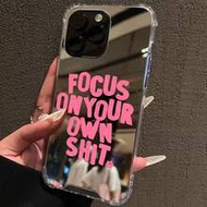 Luxury Pink Mirror Element Fashion Shockproof Personalized Reflective Phone Case Compatible With IPh