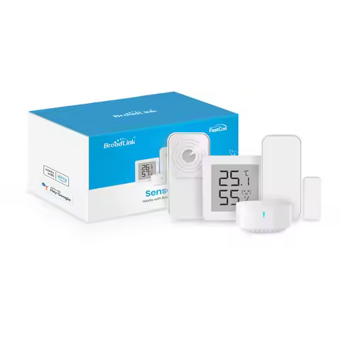 BroadLink BLE Smart Sensor Kit - Radar Motion Sensor, Door Sensor, Temperature and Humidity Sensor f