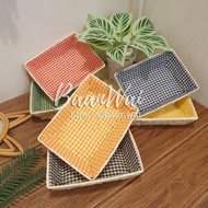 Yard Leaf Basket Square-Shaped Fabric Lining Storage Box