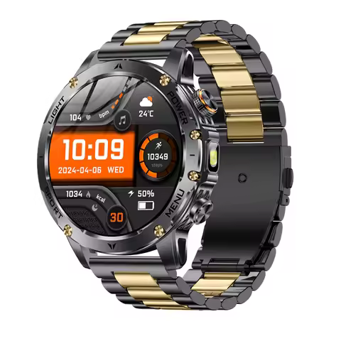 Men Outdoors Smart Watch AK87 Flashlight Multi-Sports Fitness Tracker Bluetooth Calling 1000Mah Larg