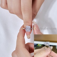 8*10mm 4ct Real Moissanite Diamond Ring for Women 100% Sterling S925 Halo Ice Radiant Cut Elegant Lu