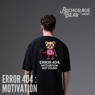 Anchorage Bear - Haagen ERROR 404 Flock Tshirt 100% Cotton (16s) - Black