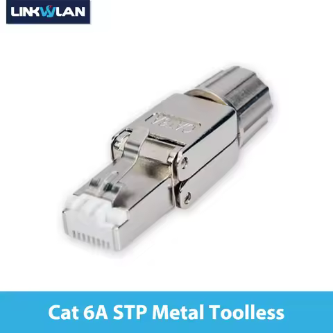 RJ45 8P8C Cat 6A Cat7 Field Connector Full Shielded Termination Plug Toolless Modular Plug for 23AWG