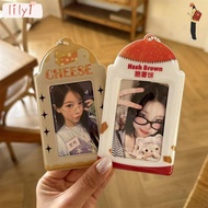 LILY Idol Photo Frame, PVC 3 inch Kpop Photocard Holder,  Gift Hash Brown Mini Card Holder