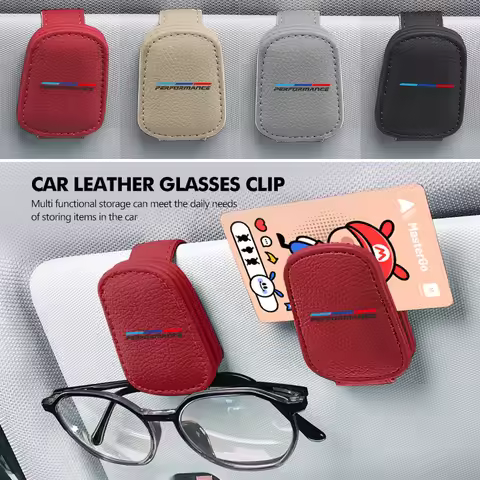 Car Sunglass Holder Magnetic Leather Glasses Eyeglass Holder For BMW 1 3 5 Series X1 X3 X4 X5 X7 G20