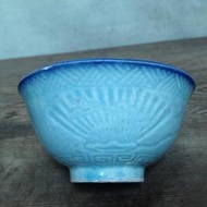 WH11649【四十八號老倉庫】全新 早期 台灣 扇鳥竹花紋 古早碗 飯碗 米糕碗 碗粿碗 11.6cm 有瑕 1碗價
