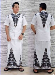 Setelan Baju Koko Dan Sarung Celana / Baju Muslim Modern Terbaru 2021 / Batik Pria Solo