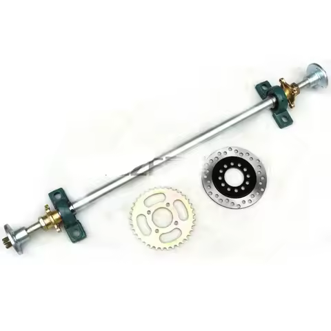 168CC GO KART KARTING UTV Buggy Brake Disc Rotor Sprocket 87CM ATV Rear Axle With Bearings Flanges