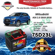 Münster Robust MF CMF 75D23 | 75D23L (60AH) Car Battery Bateri Kereta for Mitsubishi ASX 2.0 2010-20