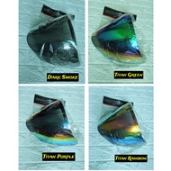 Original KYT NFJ Visor Dark Smoke Titan Purple Titan Green Titan Rainbow for NF-J Helmet Merdeka 62 