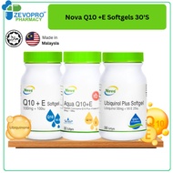 Authorized Dealer NOVA Aqua Q10 + E / Q10 + E / Ubiquinol Plus (30'S) Coenzyme Q10 / Ubiquinone