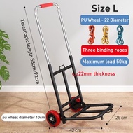 Trolley Foldable Hand Truck Climb Stairs Troli Barang Pasar Malam Troli Heavy Duty Shopping Cart Ext