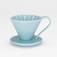 【熱銷補貨】日本CAFEC 花瓣型陶瓷濾杯-藍色 / 共2款