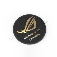 Computer Case Fan Logo Sticker, ROG MSI AORUS Corsair Label Gold-plated Paster PC Gamer GPU Decorati