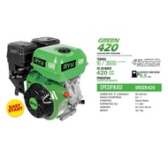 RYU Gasoline Generator RS420 16 HP / Mesin Penggerak RS 420 Green 9HP FREE PETI KAYU
