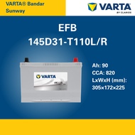 T110 | 145D31L/R | VARTA SILVER DYNAMIC EFB CAR BATTERY |  MAZDA TOYOTA KIA HYUNDAI | [INSTALLATION 