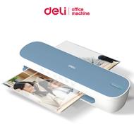 Deli  เครื่องเคลือบเอกสาร เครื่องเคลือบบัตร สีฟ้า A4 / A5 300 มม./นาที ร้อนเร็วใน 5 นาที Laminator