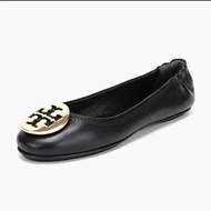 European Station 2021 Spring Autumn New Style TORY [BURCH] Single Shoes Women Casual Round Toe Soft Leather Soft-Soled Work Professional Ladle