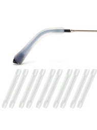 5 對柔軟矽膠眼鏡耳夾掛鉤,防滑彈性舒適眼鏡鏡腳套,適合老花眼鏡、運動眼鏡及老花眼鏡
