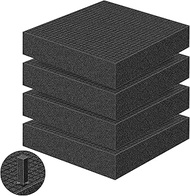 ToLanbbt 4P Pick and Pluck Pre Cubed Foams, 12 x 12 x 2 IN Customizable Pick Apart Foams Polyurethan