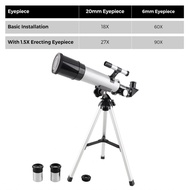 SIUKE Astronomical Telescope for and Beginners 90X Magnification with Finder Scope 2 Eyepieces Tripo
