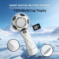 【F1FA World Cup Trophy Style Fan】World Cup Football Style 2-in-1 Handheld Neck Fan Turbo Cooling Col