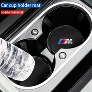 New suede car coaster cup slot non-slip mute mat for BMW M Performance E46 E90 E60 F01 F10 F20 F30 E