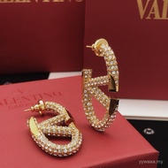 Large Diamond Brass Material Earrings 82TV