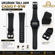 Strap Casio F-91W F-94W F-105W Rubber Watch CASIO Full Black Color