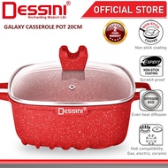 DESSINI ITALY 20CM Casserole Die Cast Aluminium Non Stick Pot Bowl Pan Cookware Tool with Cover Peri