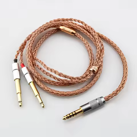 New 2.5/3.5/4.4/6.5mm Male Plug 16Core OCC Copper Earphone Cable For Meze 99 Classics NEO NOIR Heads