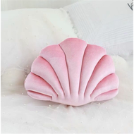 人氣韓國絨真貝殼毛絨抱枕玩具靠墊彩色大貝殼抱枕辦公室靠枕