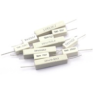 10pcs 5W 10W BPR56 ceramic resistors 0.1 ~ 10k ohm 0.33R 1R 10R 100R 0.22 0.33 1 10 100 1K 10K Cemen
