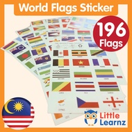Country Flag sticker x 196pcs Flag Sticker x 17pcs waterproof sticker