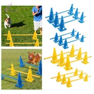 [freneci] Dog Agility Hurdle Cone Set Hurdle Jump Hoop Pole Agility Equipment Set for Exercise Athle