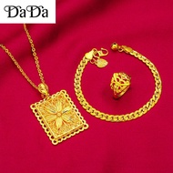 rantai leher emas 916 original malaysia gold mens necklace ring bracelet set square plaque pendant j