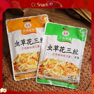 虫草花三丝200g竹笋丝虫草花金针菇凉菜开胃酱菜香辣开袋即食 Cordyceps Flower Bamboo Shoot Flammulina velutipes Cold Dish appetize