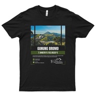 Premium Distro T-Shirt Short Sleeve Gunung Bromo Summit Hiking T-Shirt