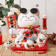 Waving Paws Fortune Cat Decoration Size Open Cashier Shop Home Living Room Gift Automatic Waving / W