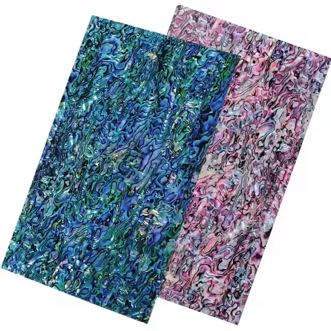5.5"X9.5" 2Pcs Abalone Shell Sticker Abalone Veneer Sheet Blue Purple Imitation Shells Stickers for 