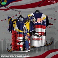 Malaysia 67th Merdeka 2024 Design Sublimation Jersey Summer New Breathable Casual Men's Jersey Minim
