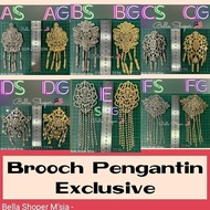 DOKOH BROOCH PENGANTIN KEBAYA TANJAK SONGKOK MELAYU JUNTAI JURAI LINTANG PENDING SONGKET TUNANG EMAS