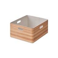 【KING JIM】KIINI 木質風格折疊收納箱 M 自然棕